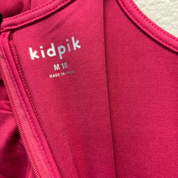 KIDPIK SHORT SLEEVE PUFF SLEEVE KNIT SKATER DRESS IN PINK - Picture 7 of 8